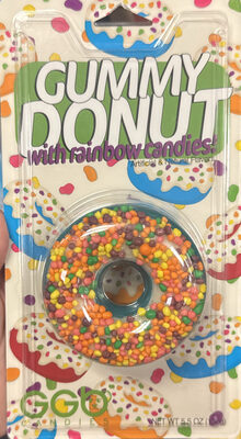Gummy Donut with rainbow candies!