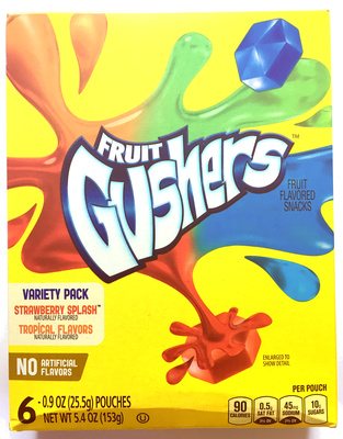 Gushers Strawberry Splash and Tropical Fruit 6 Count