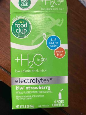 +h2o To Go! Low Calorie Drink Mix Electrolytes Kiwi Strawberry