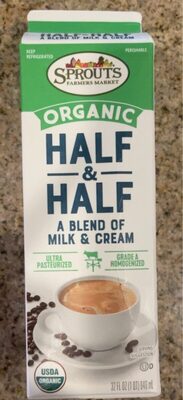 Half and Half (A blend of milk and cream)