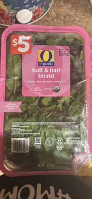 half & half blend organic baby spinach & spring mix
