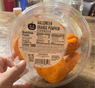 halloween orange pumpkin cookies