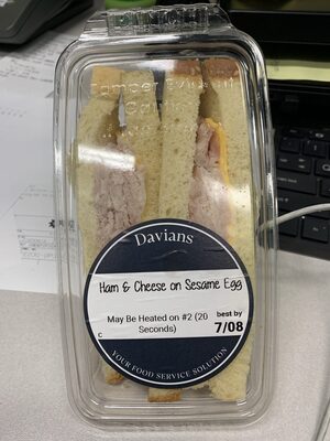 Ham & Cheese On Sesame Egg