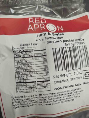 Ham & Swiss on a Pretzel Roll