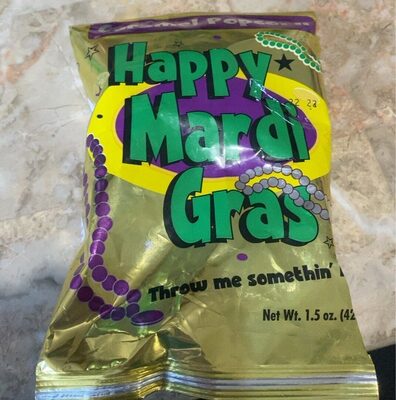 Happy Mardi Gras Popcorn, Caramel