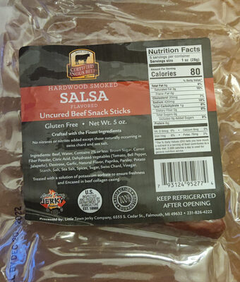 Hardwood Smoked Salsa Flavored Uncured Beef Snack Sticks