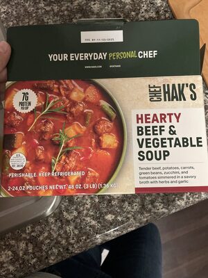 Hardy beef and vegetable soup