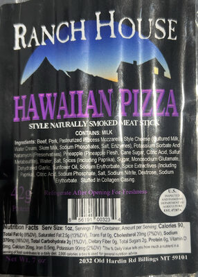 Hawaiian Pizza Style Naturally Smoked Meat Stick
