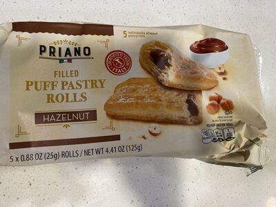 Hazelnut Filled Puff Pastry Rolls