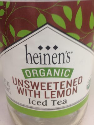 Heinen's Organic Unsweetened With Lemon Iced Tea