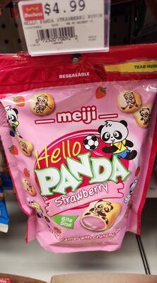 Hello panda strawberry peg bag