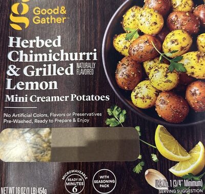 Herbed Chimichurri & Grilled Lemon Mini Potatoes