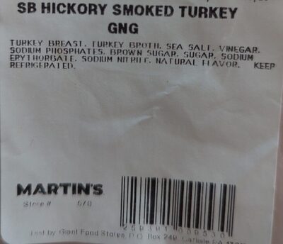 Hickory Smoked Turkey Reg Sliced