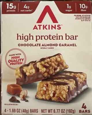 High Protein Bar Chocolate Almond Caramel