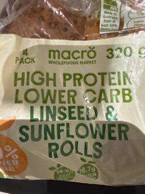 HIGH PROTEIN LOWER CARB LINSEED & SUNFLOWER ROLLS