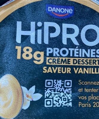 Hipro crème dessert saveur vanille
