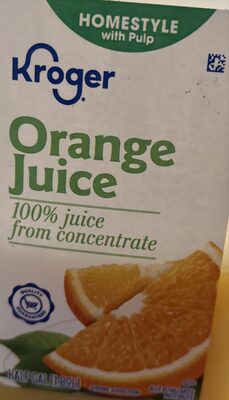 Homestyle orange juice with pulp