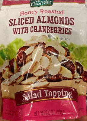 Honey roasted sliced almonds with cranberries