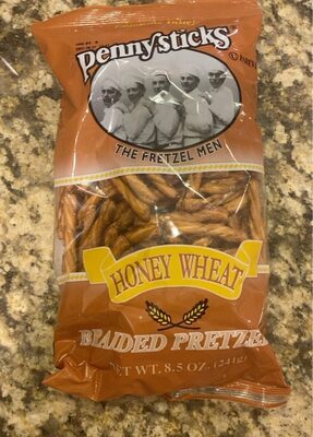 Honey wheat braided pretzels