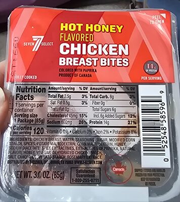 Hot Honey Flavored Chicken Breast Bites