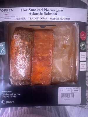 Hot Smoked Norwegian Atlantic Salmon Pepper - Traditional - Maple Flavor
