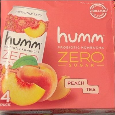 Humm proniotic Kombuch Zero Sugar Peach