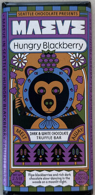 Hungry Blackberry Dark & White Chocolate Truffle Bar