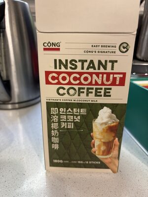 Instant coconut coffee