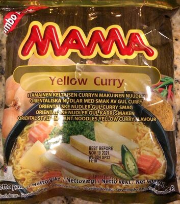 instant noodles yellow curry flavor