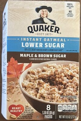 Instant Oatmeal Lower Sugar Maple & Brown Sugar Flavor