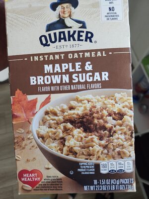 Instant oatmeal maple & brown sugar