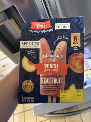 Italian Gelato Fruit Pops Peach