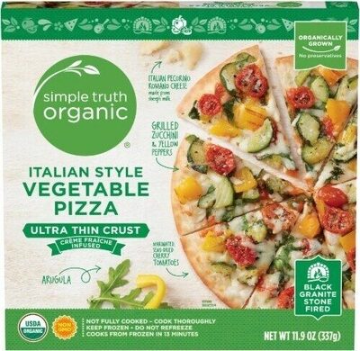 Italian style vegetable pizza
