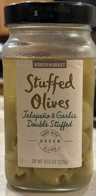 Jalapeño & Garlic Double Stuffed Queen Olives