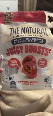 JUICY BURSTS STRAWBERRY & RASPBERRY FLAVOURED JELLIES