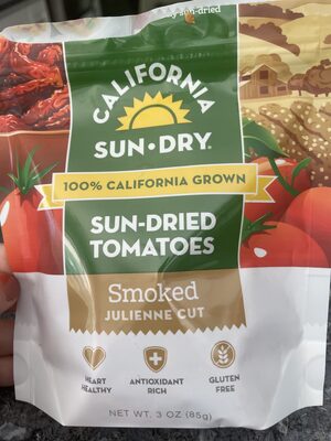 Julienne cut smoked sun-dried tomatoes, smoked