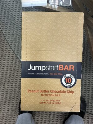 JumpstartBAR Peanut Butter Chocolate Chip Nutrition Bar