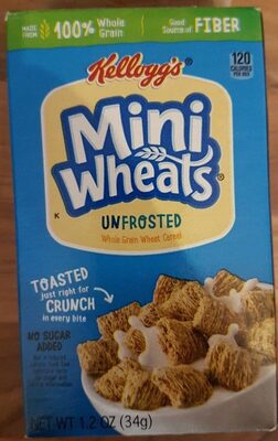 Kellogg's Shredded Wheat Minis Cereal Bite Size Unfrosted 1.2oz