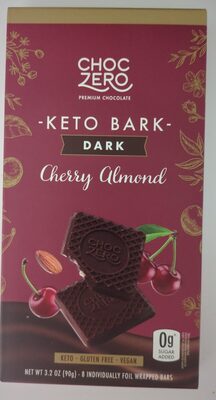 Keto Bark Dark Cherry Almond