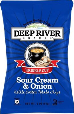 Kettle sour cream onion krinkle cut potato chips