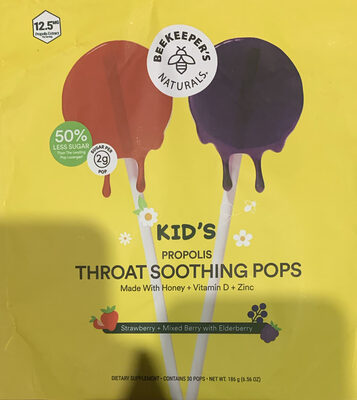 Kid's Propolis Throat Soothing Pops
