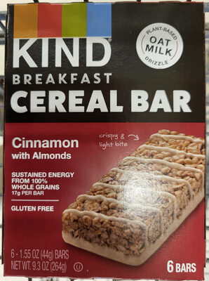 Kind Breakfast Cereal Bar Cinnamon with Almonds