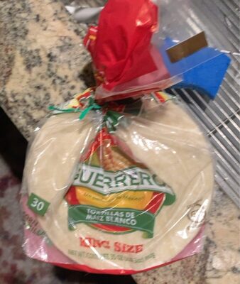 king size tortillas de maiz blanco
