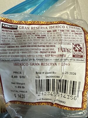 Kirkland Gran Reserva Iberico Cheese