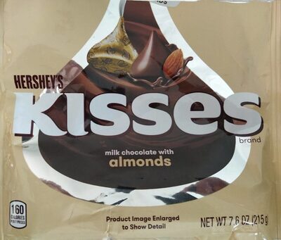 Kisses milk chocolate with almonds