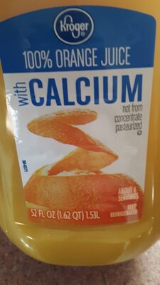 Kroger 100% Orange juice with Calcium