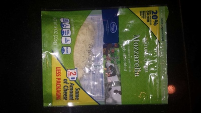 Kroger, mozzarella finely shredded cheese
