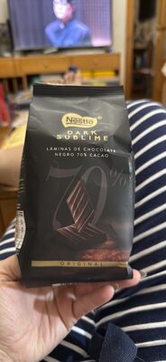 Láminas de Chocolate Negro 70% Cacao