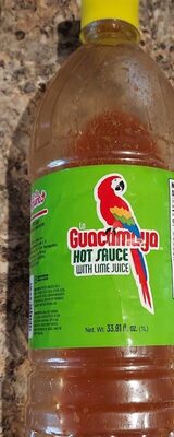 La guacamaya hot sauce with lime juice