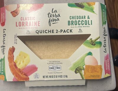 la terra fina CHEDDAR & BROCCOLI QUICHE 2-PACK
